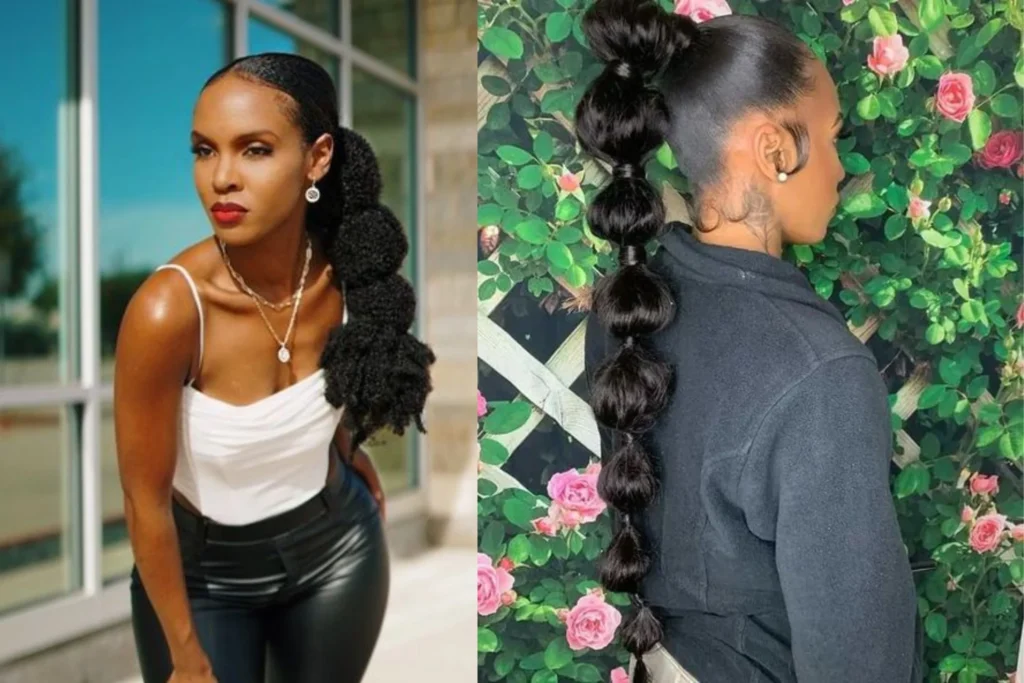 Bubble Ponytail for black girl