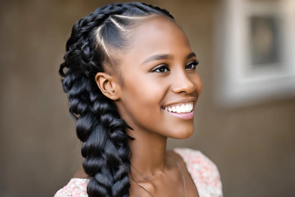 Fishtail Braid for black girl