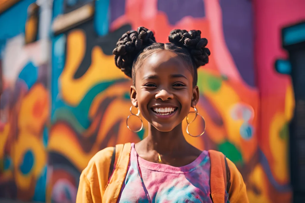 Space Buns for black girl