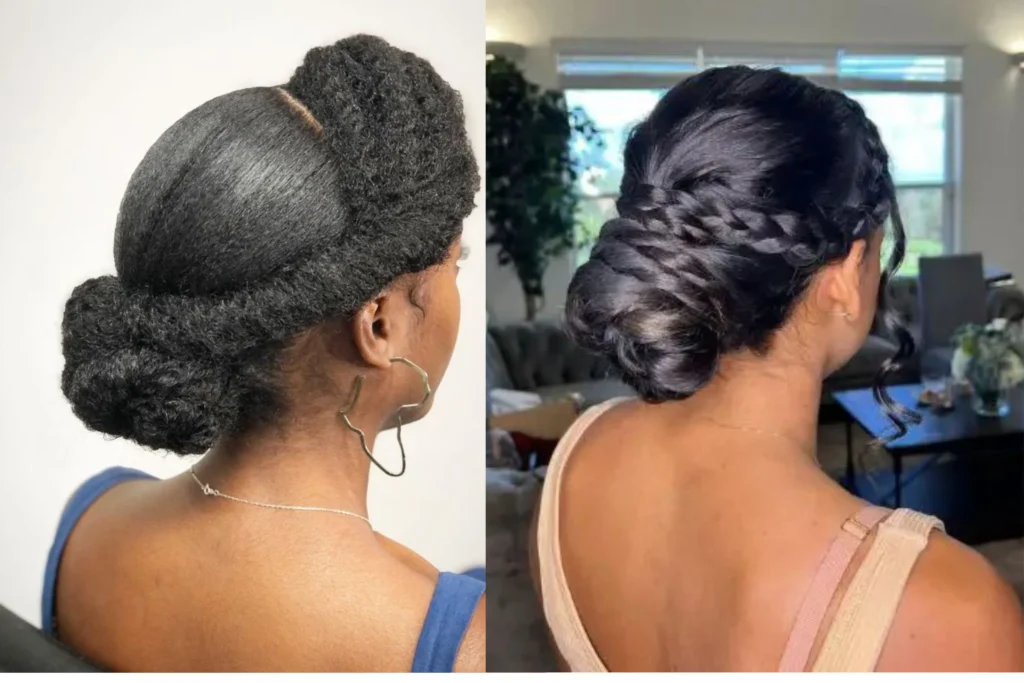 Twisted Low Bun for black girl