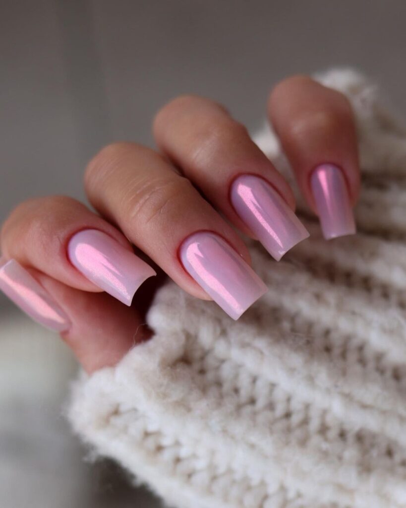 Deep Blush Elegance Nails