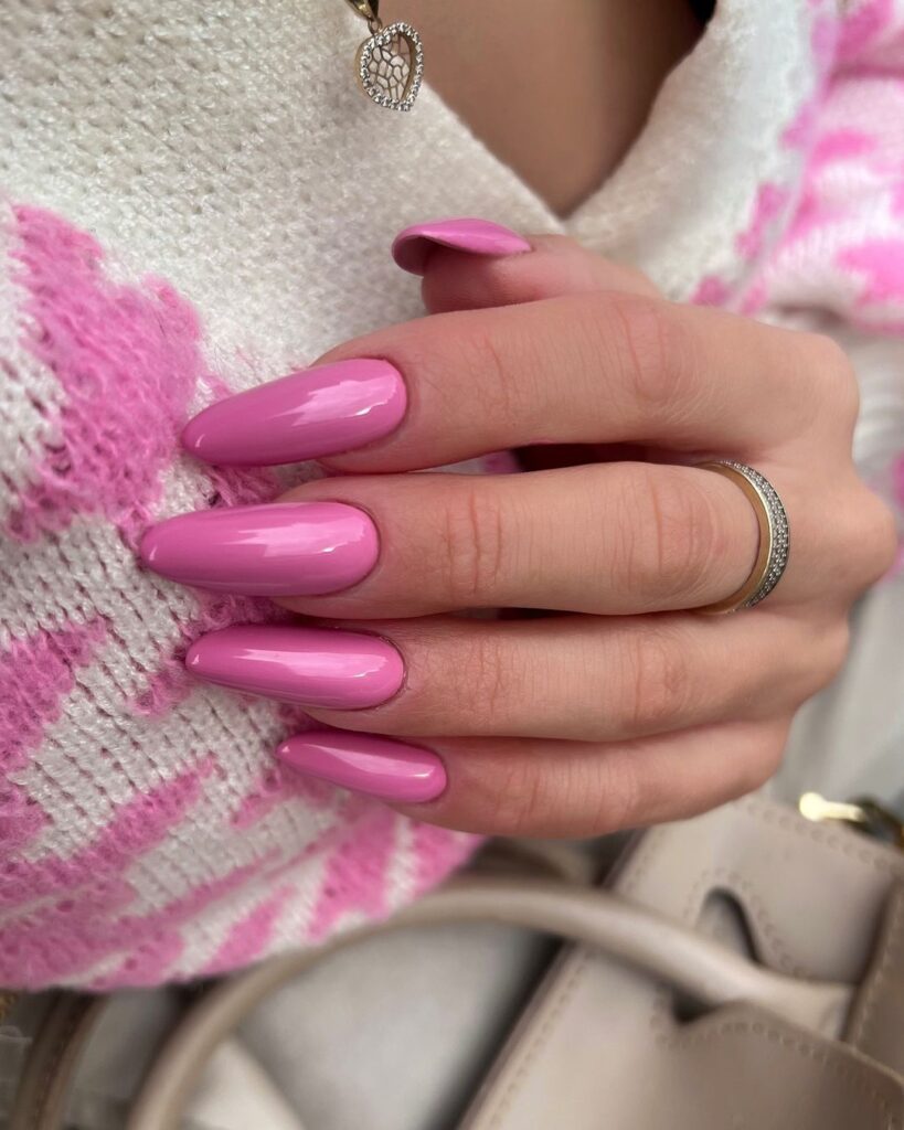 Bold Pink Nails