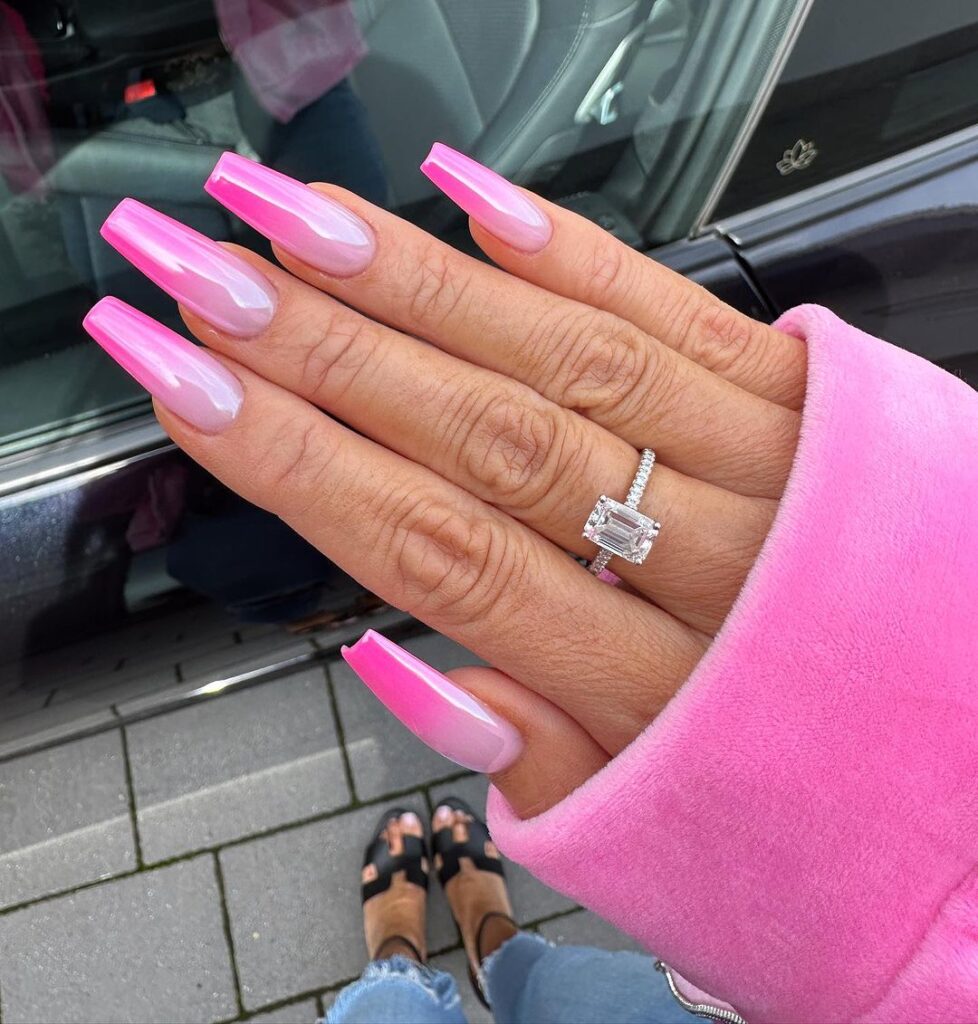 Barbie Pink Color nails