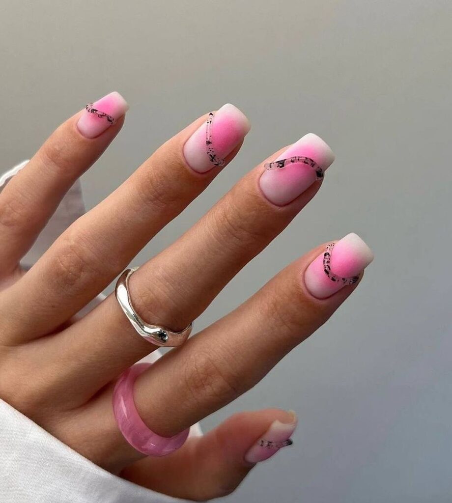 Inked in Pink Nails