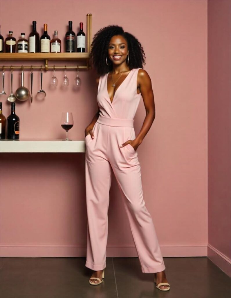 Elegant and Modern Valentine’s Day Jumpsuit Look