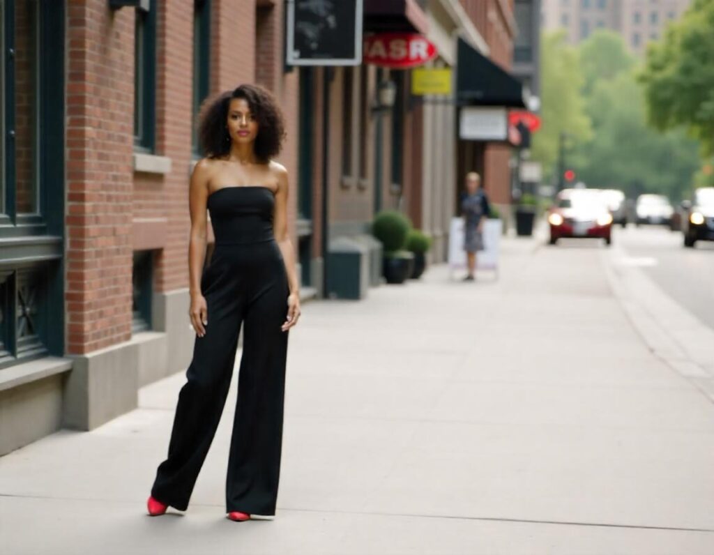 Sleek and Sophisticated in a Black Jumpsuit