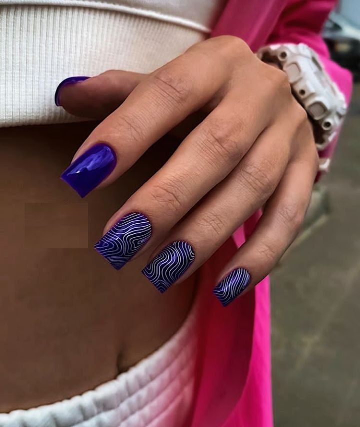 Vibrant Violet Nails