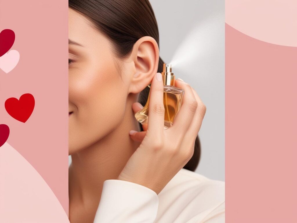 Apply perfume on behind ears for all-day freshness for valentine's day