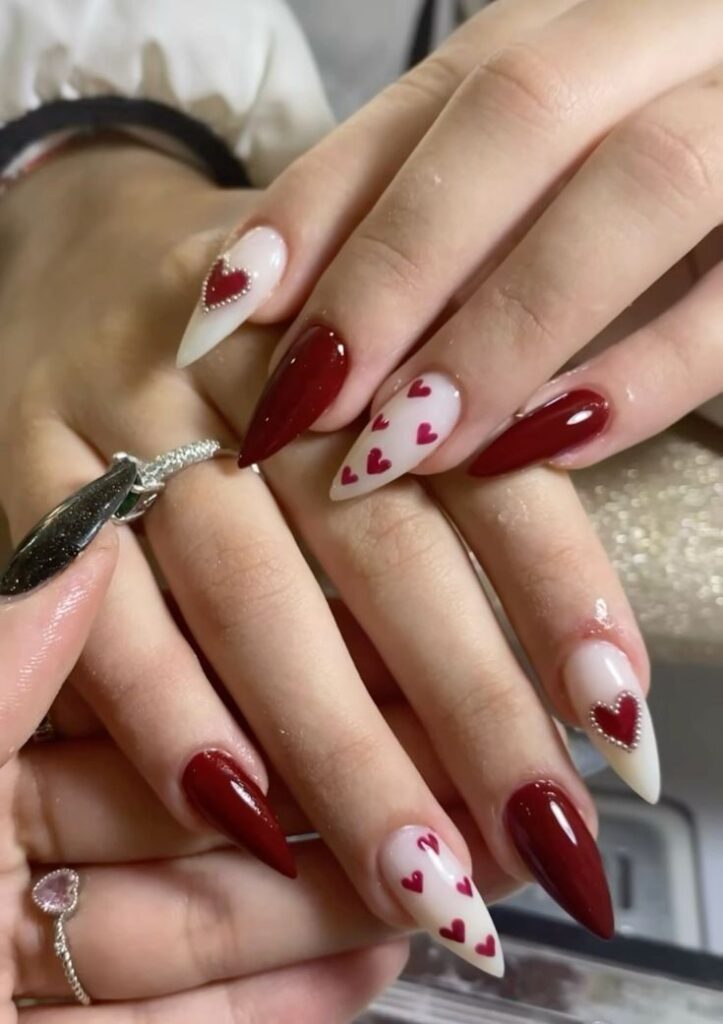 Classic-Red-and-White-Valentines-Nails