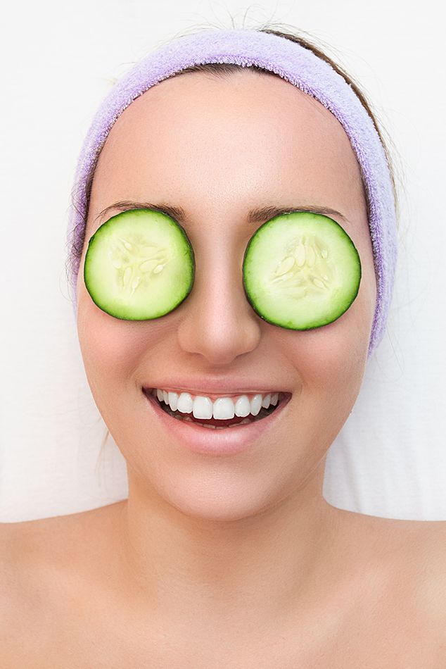 Cucumber Slices on Eye