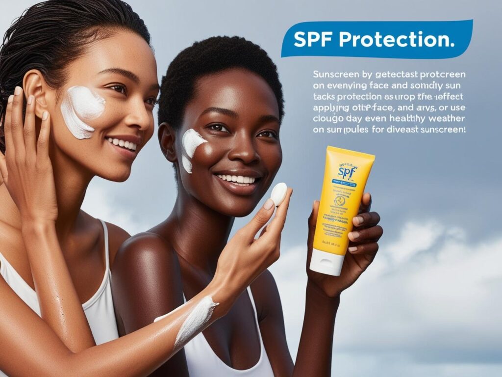 SPF Protection Even if it’s cloudy, don’t skip sunscreen to protect your skin