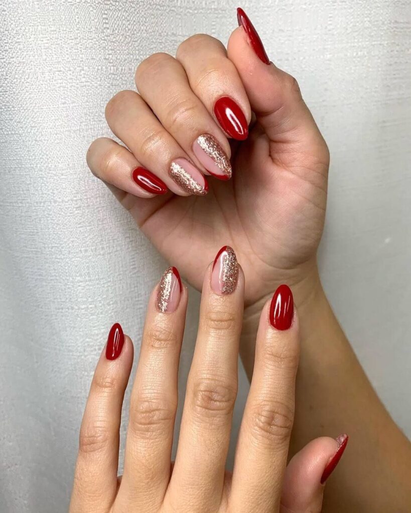 Vibrant Red Valentines 
Nails