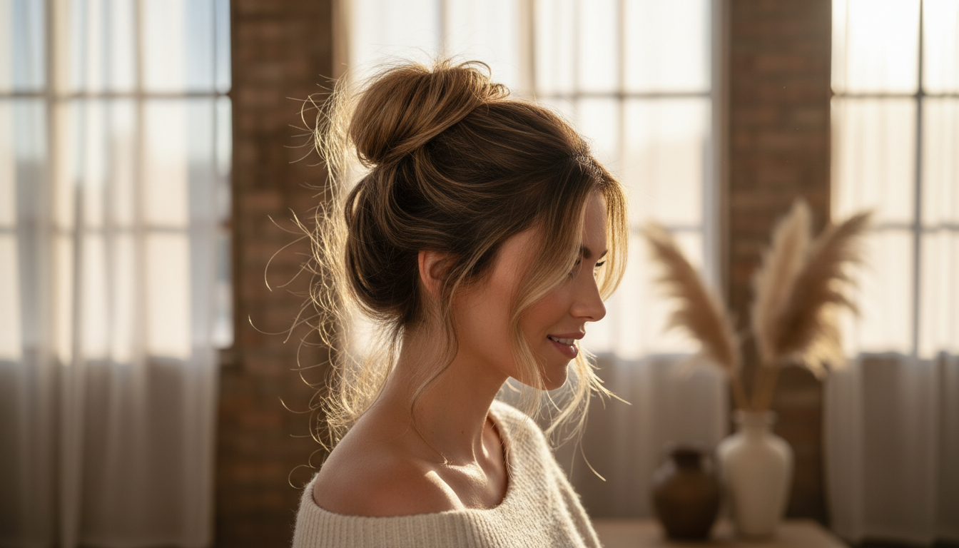 8 Messy Bun Hairstyles That Create a Loose, Flowy Look