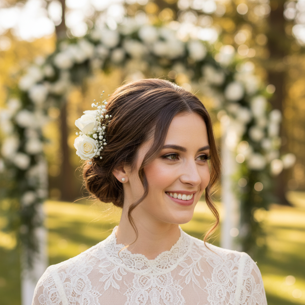 Simple Bridal Bun Hairstyles Step by Step