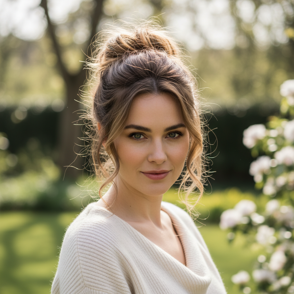 Simple Messy Bun Hairstyles for Long and Medium Hair