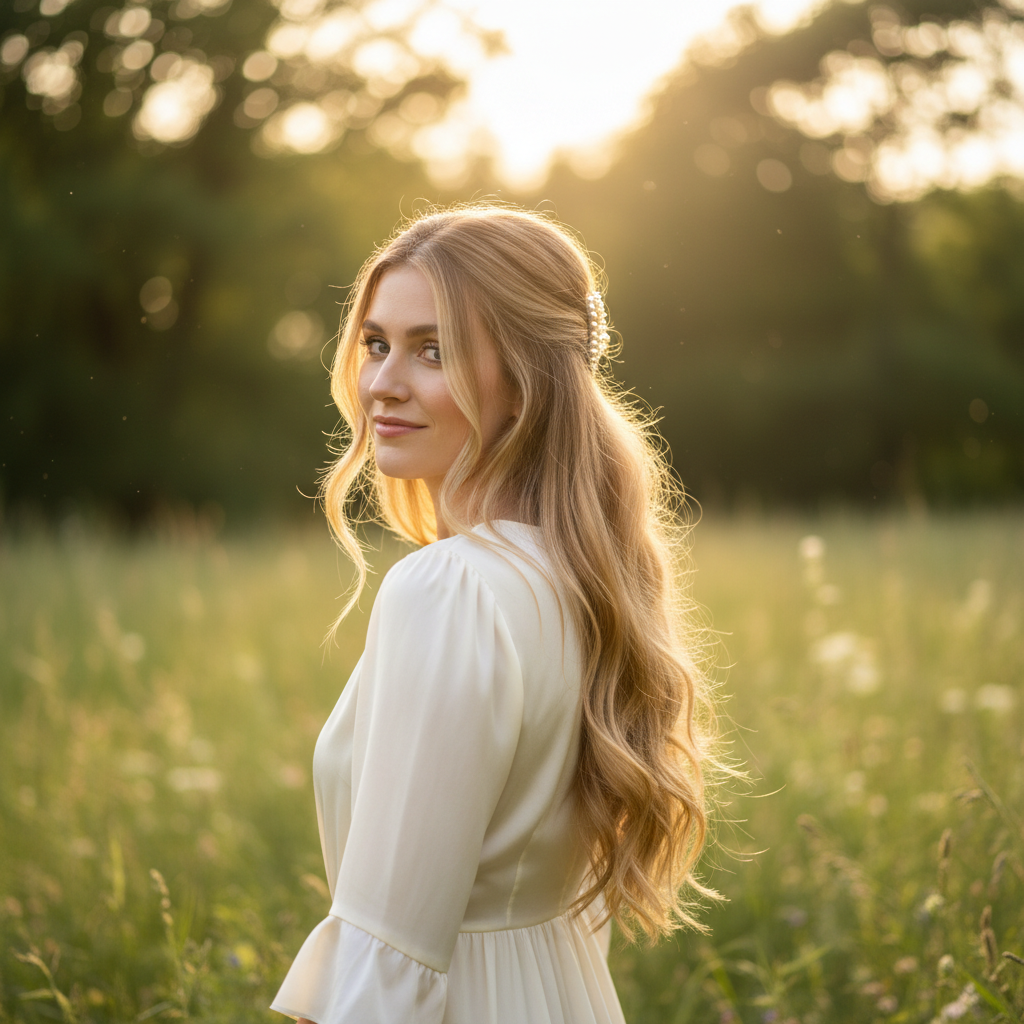 8 Half Up Half Down Hair Looks with Minimal Styling