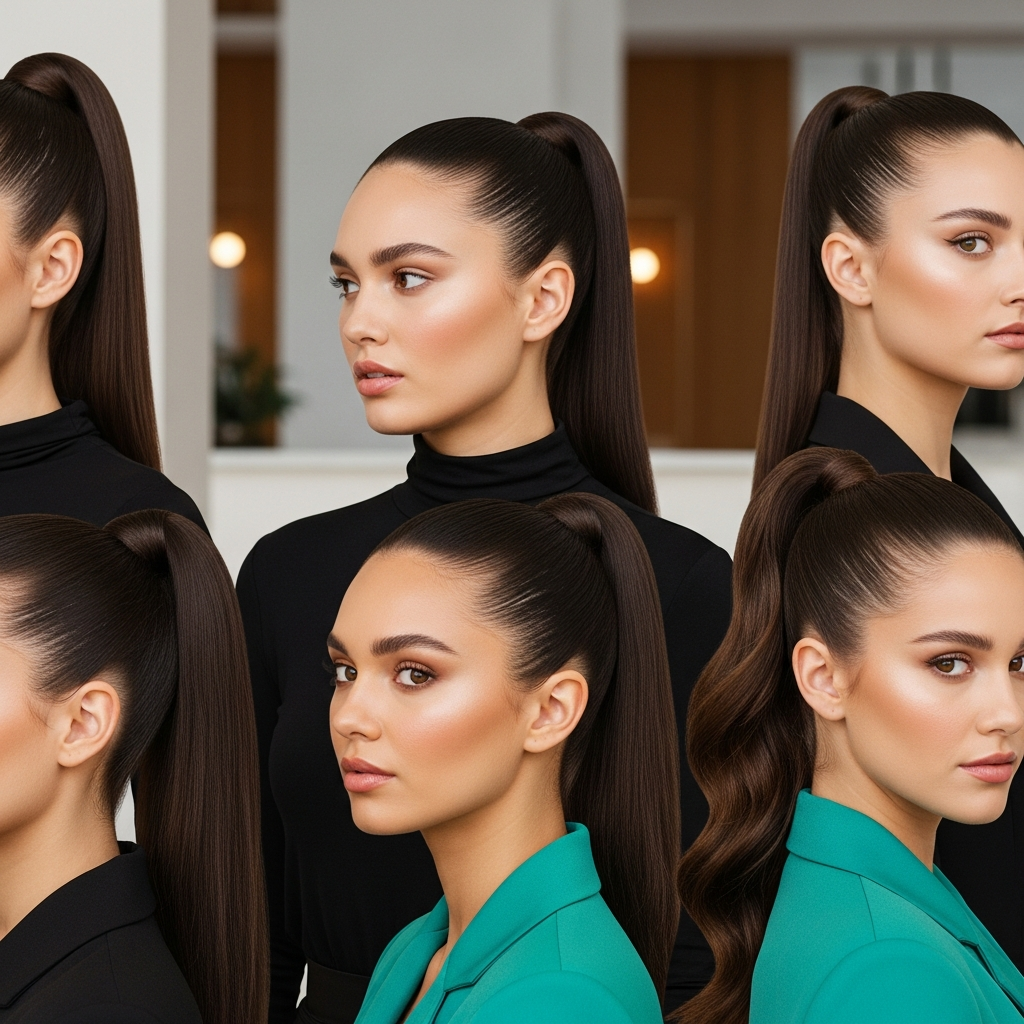 9 Ponytail Hairstyles Focused on Clean and Sharp Looks